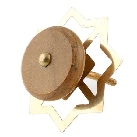 Brown Stone Flat Cabinet Knob